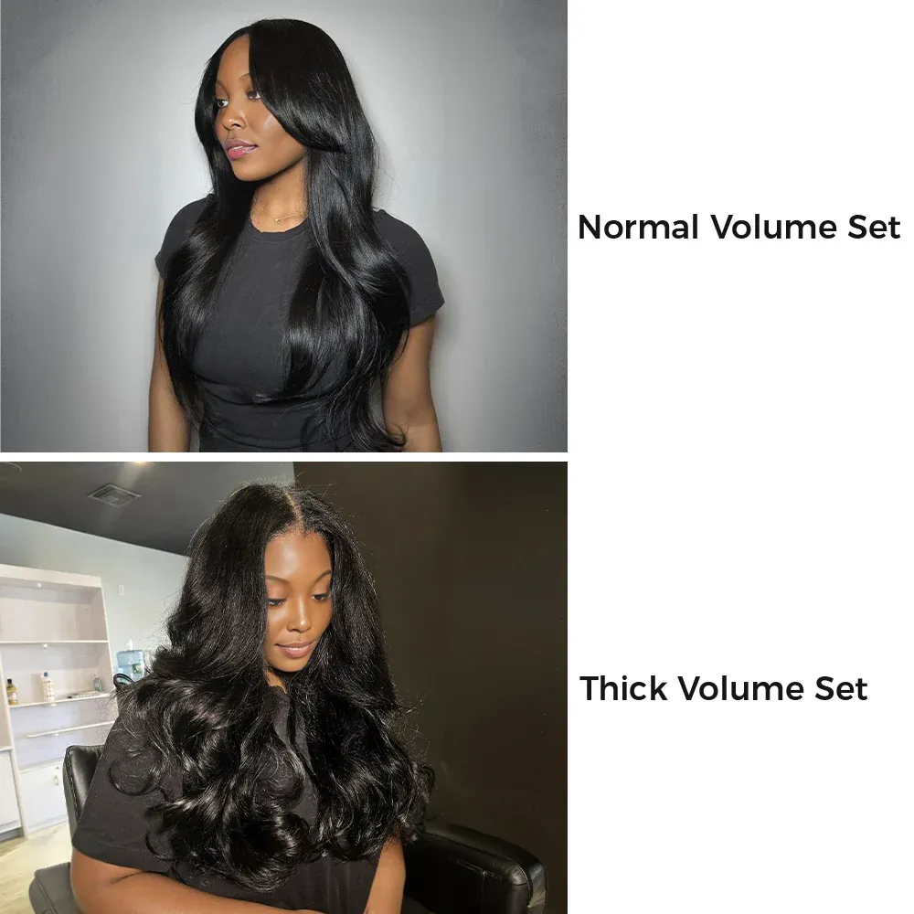 Onime Upgraded Invisi Edge Seamless Clip in Hair Extensions Body Wave Human Hair