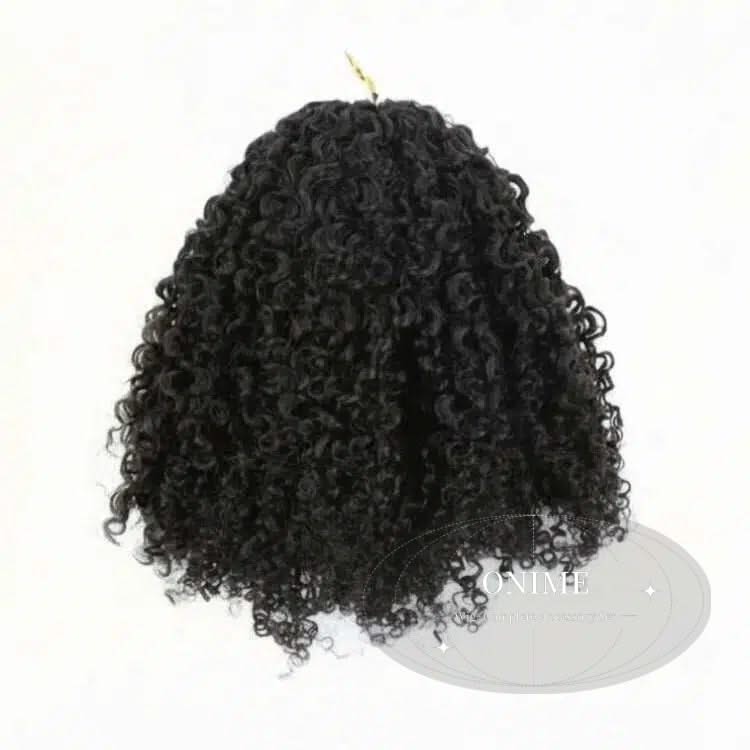Afro Curly Crochet Hair Pre-Separated Feather Soft Raw Human Hair Extensions - Onime Hair