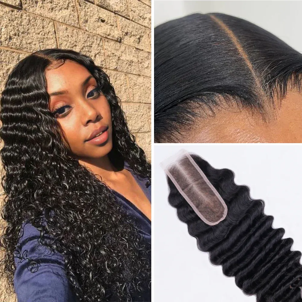 Onime 2X6 HD Closure Real Invisible HD Lace Deep Wave