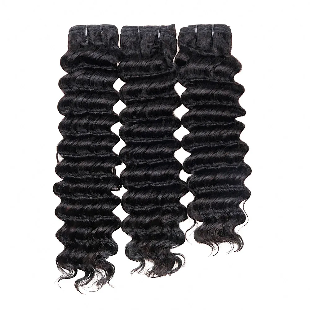 Onime Virgin Hair Bundles Deep Wave 3pcs Hair Wefts Human Hair