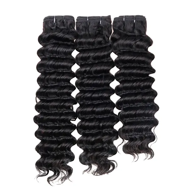 Onime Virgin Hair Bundles Deep Wave 3pcs Hair Wefts Human Hair
