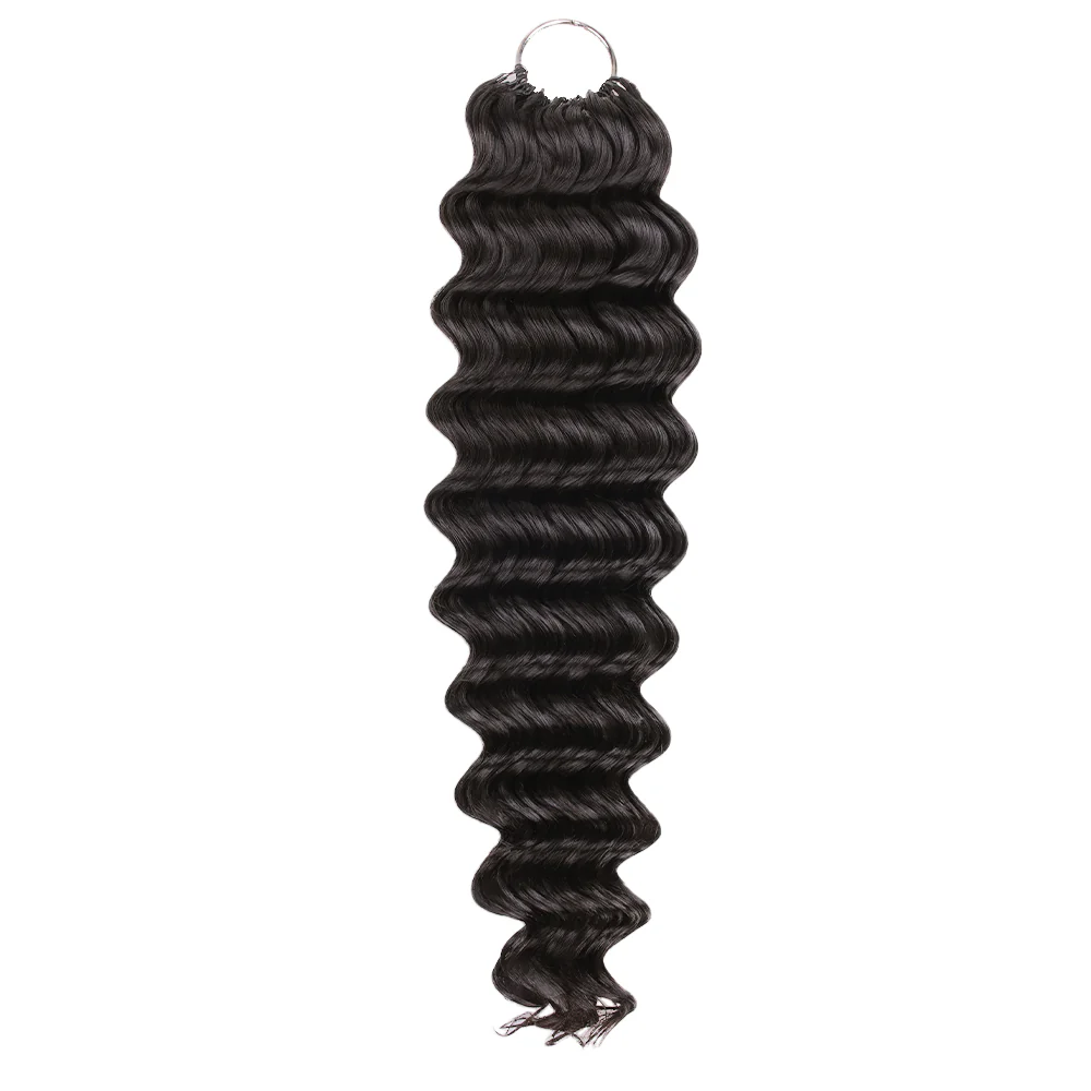 Onime Feather Crochet Hair Extension Deep Wave Virgin Human Hair