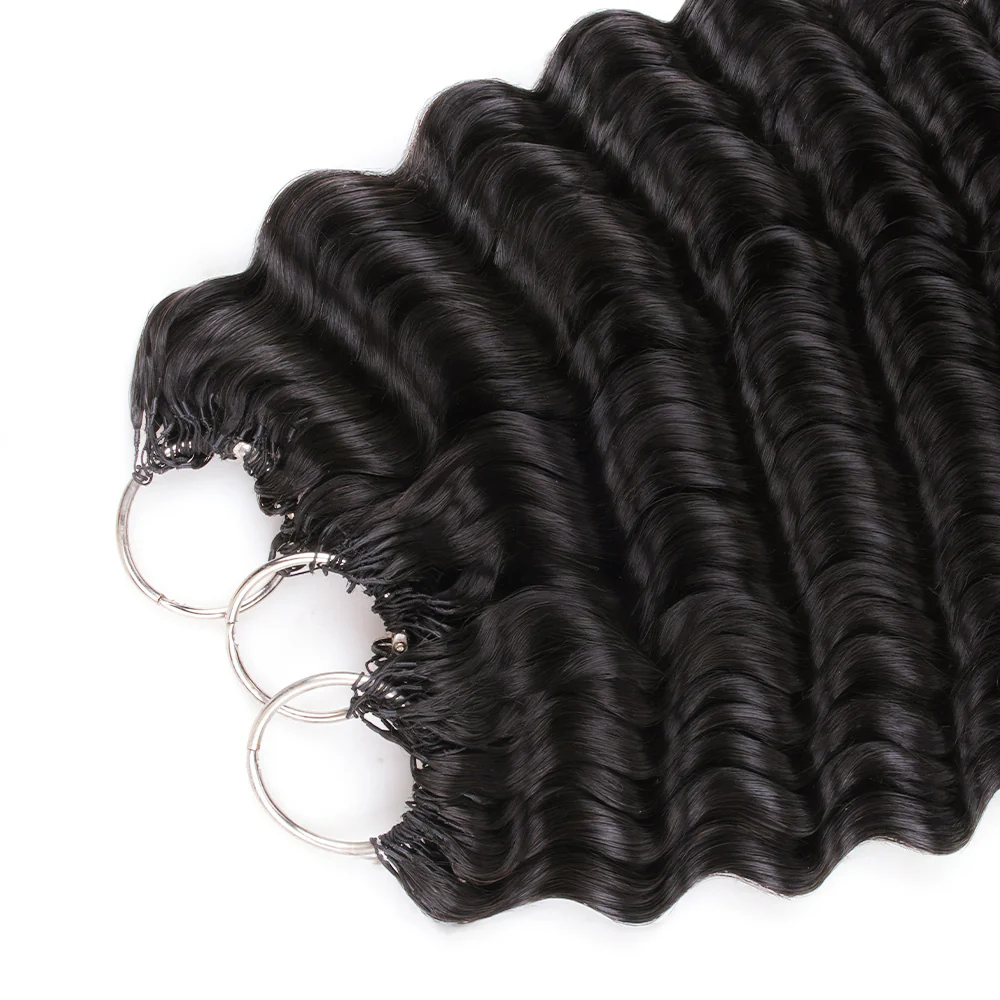 Onime Feather Crochet Hair Extension Deep Wave Virgin Human Hair