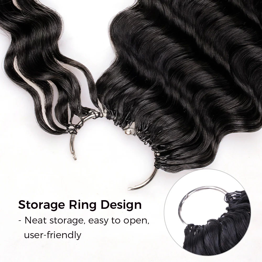Onime Feather Crochet Hair Extension Deep Wave Virgin Human Hair