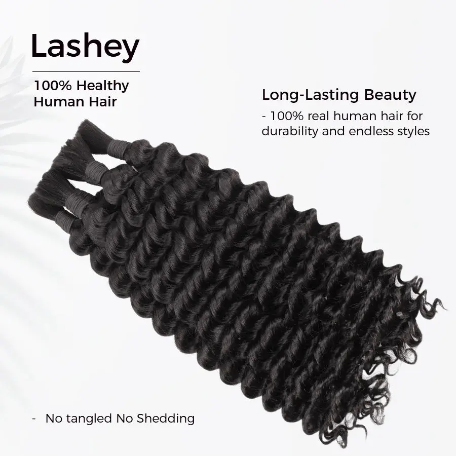 Onime Double Drawn Human Braiding Hair Bulk for Boho Braids Knotless Box Braid