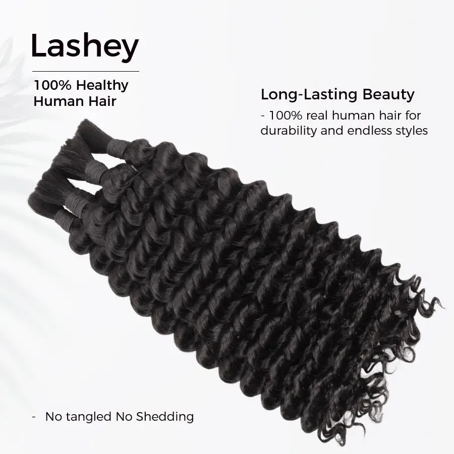 Onime Double Drawn Human Braiding Hair Bulk for Boho Braids Knotless Box Braid