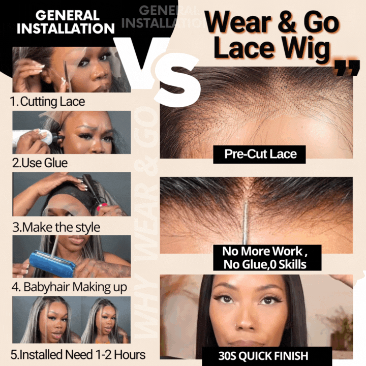 Onimehair™Highlight Light Brown Glueless 7x5 / 13x4 Lace Front Wig Human Hair Loose Wave Clear Transparent Lace Front Colored Wigs Human Hair Pre Plucked 