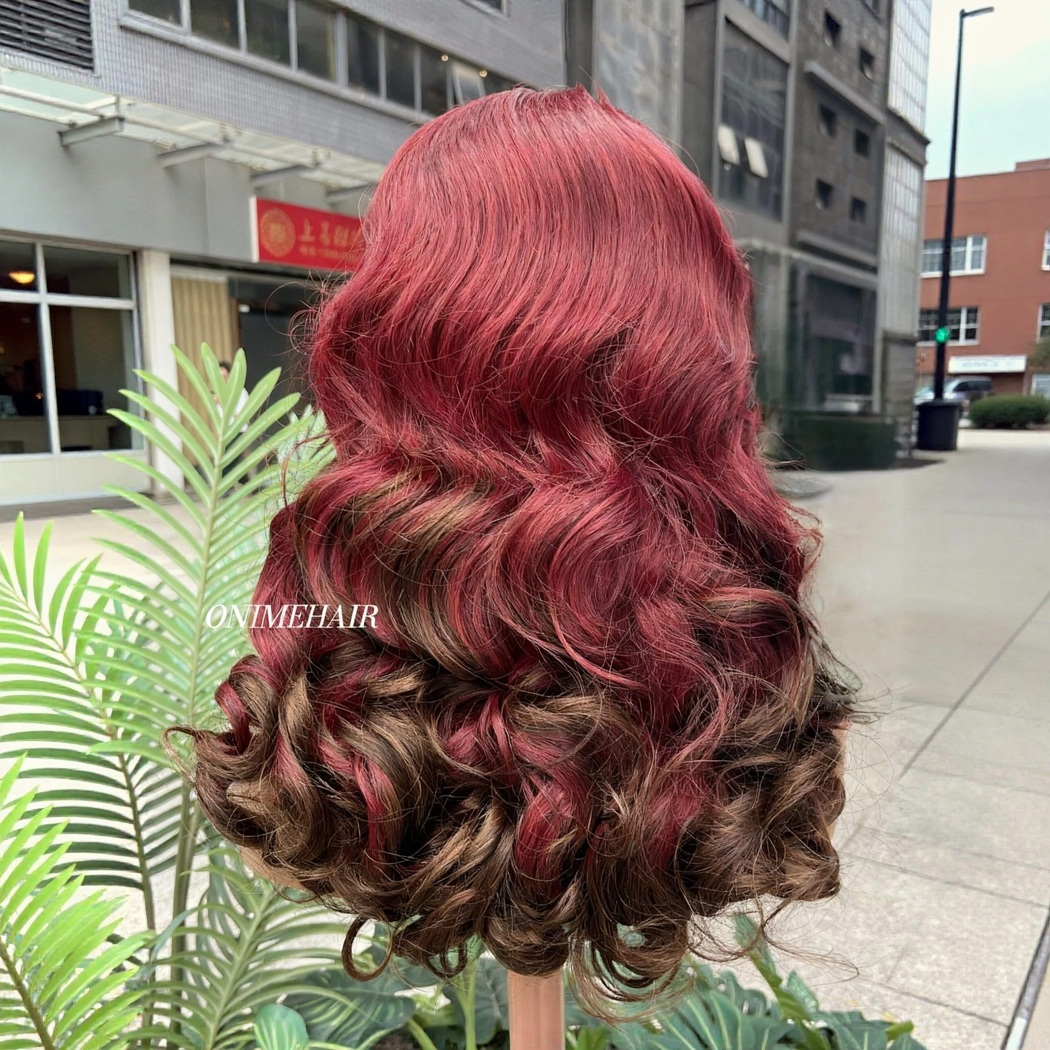#99J/4 Rose Wavy Frontal Transparent 13X4  Lace - Onime Hair
