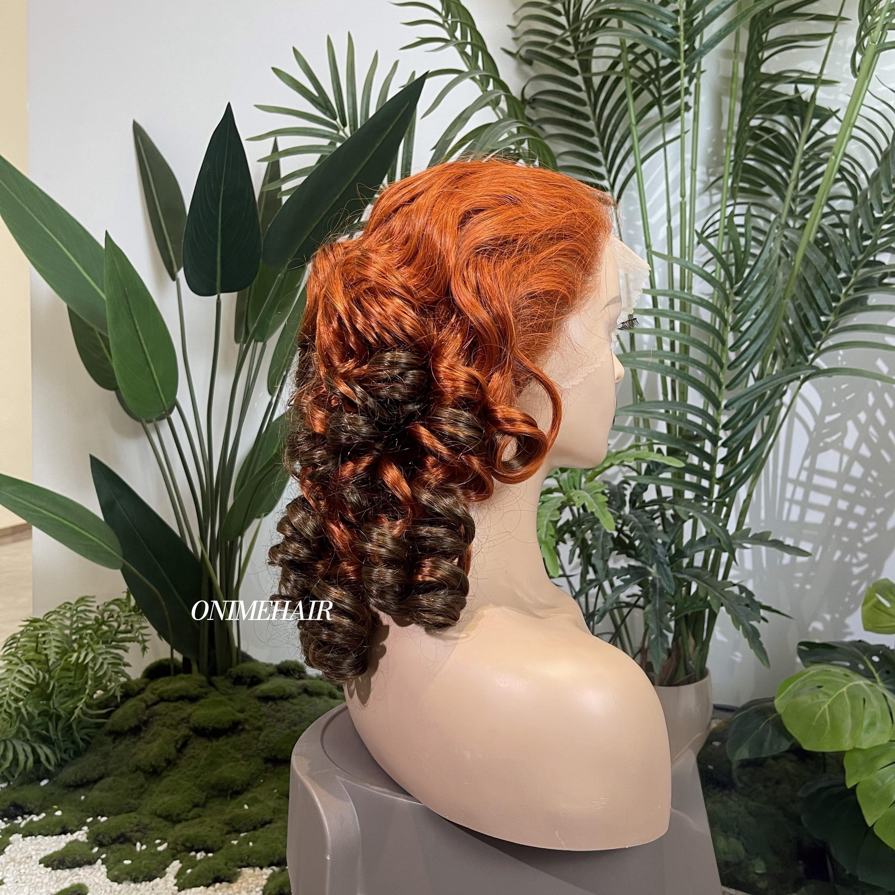 #350/4 Egg Curly Frontal Transparent 13X4  Lace - Onime Hair