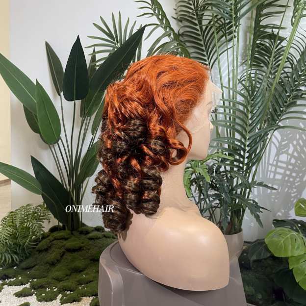 #350/4 Egg Curly Frontal Transparent 13X4  Lace - Onime Hair