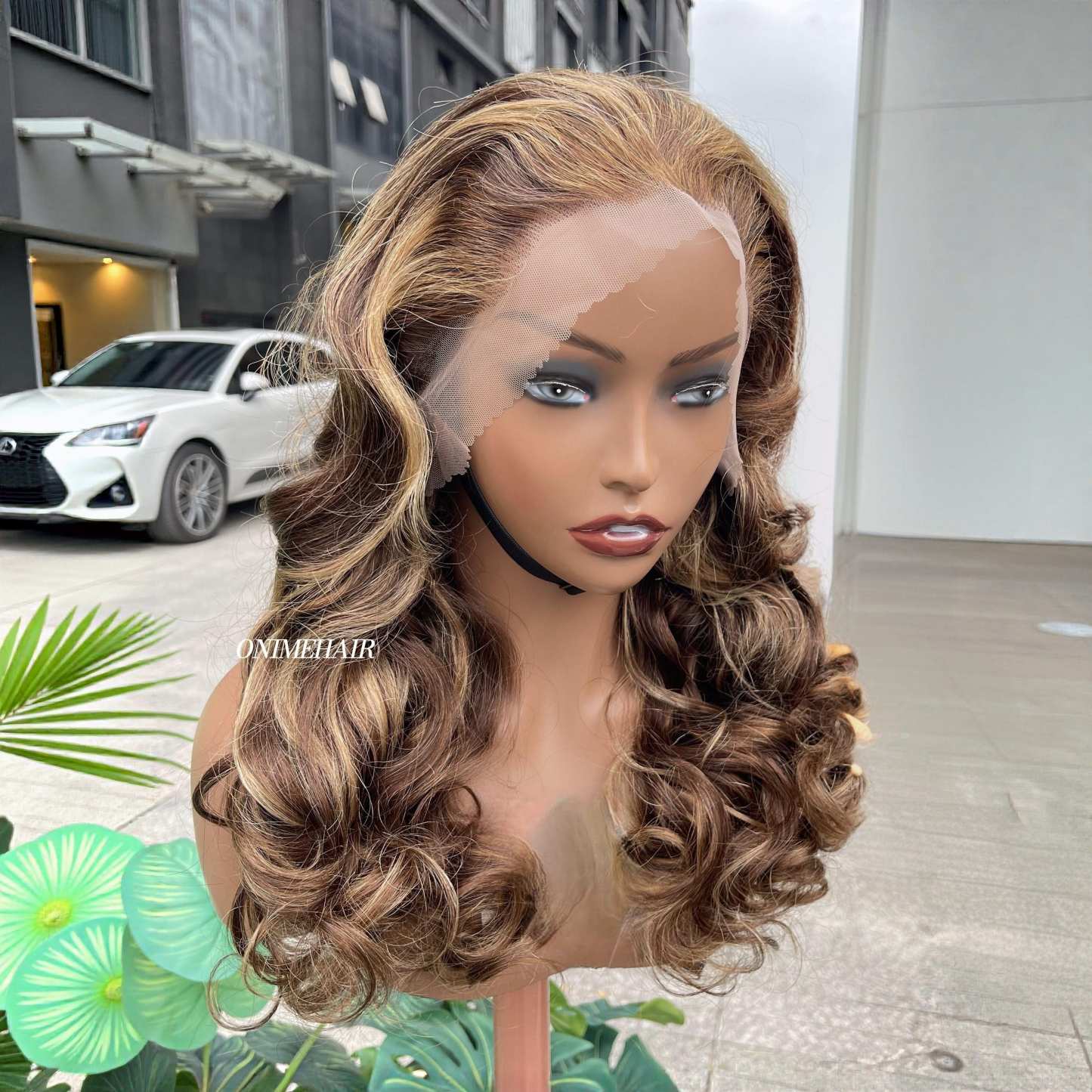 #4/27 Rose Wavy Frontal Transparent 13X4  Lace - Onime Hair