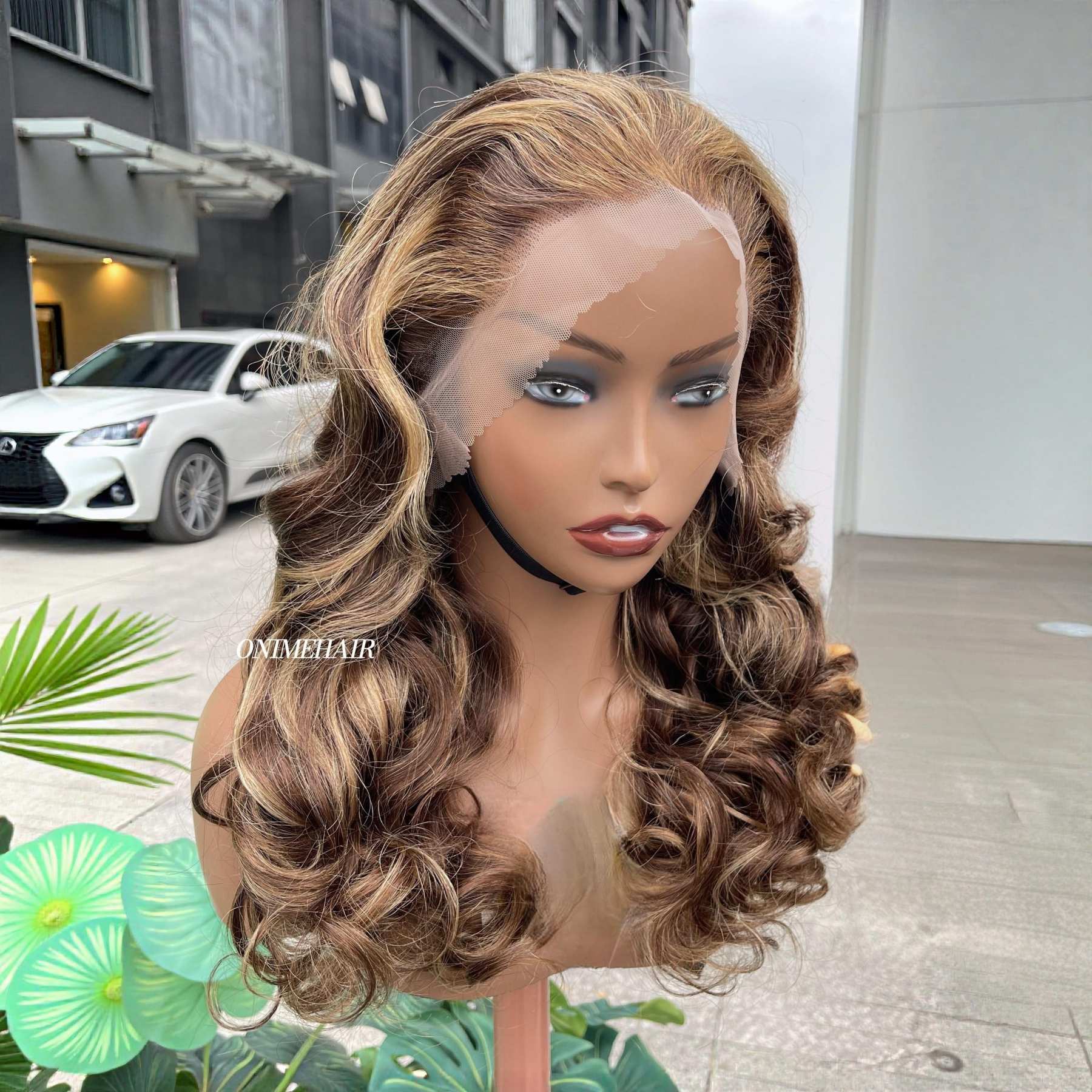 #4/27 Rose Wavy Frontal Transparent 13X4  Lace - Onime Hair