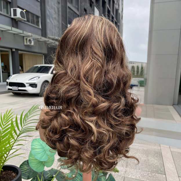 #4/27 Rose Wavy Frontal Transparent 13X4  Lace - Onime Hair