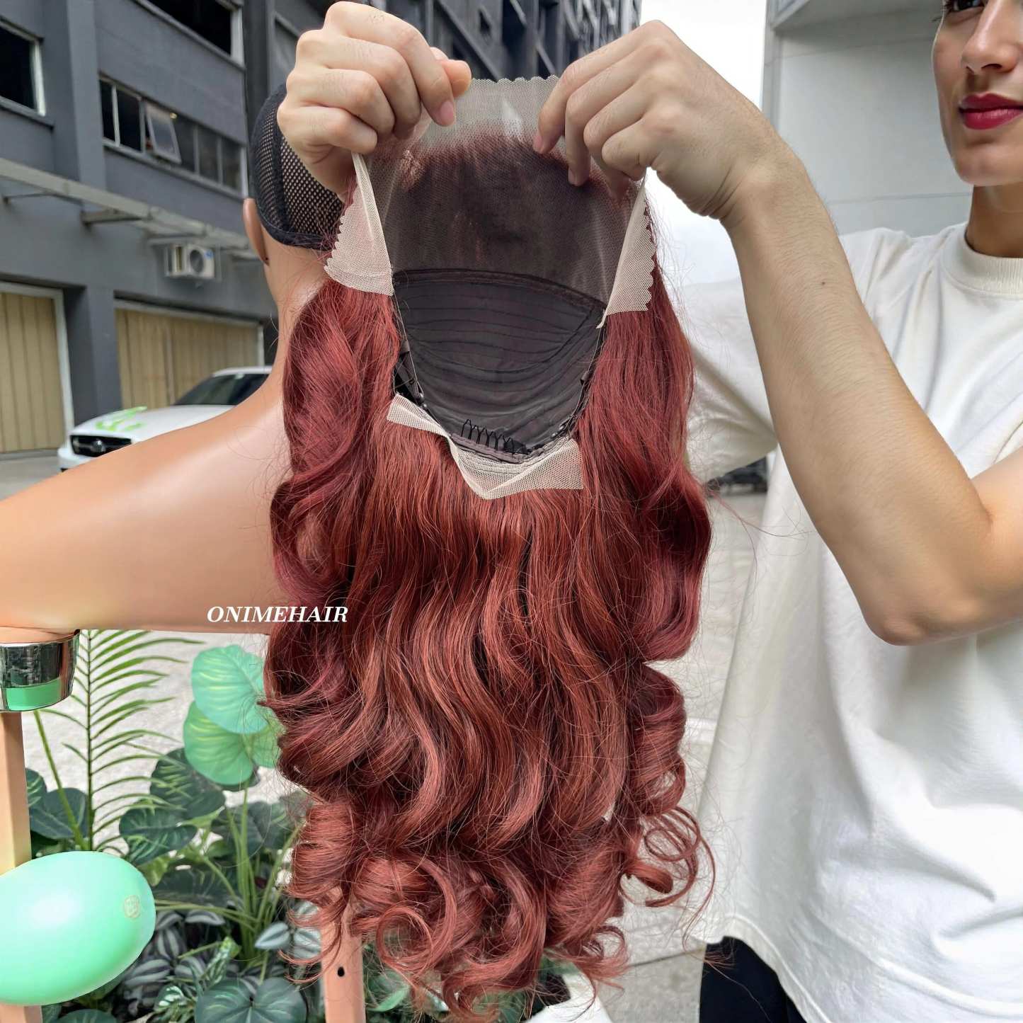 #33 Rose Wavy Frontal Transparent 13X4  Lace - Onime Hair