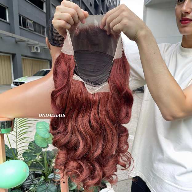 #33 Rose Wavy Frontal Transparent 13X4  Lace - Onime Hair