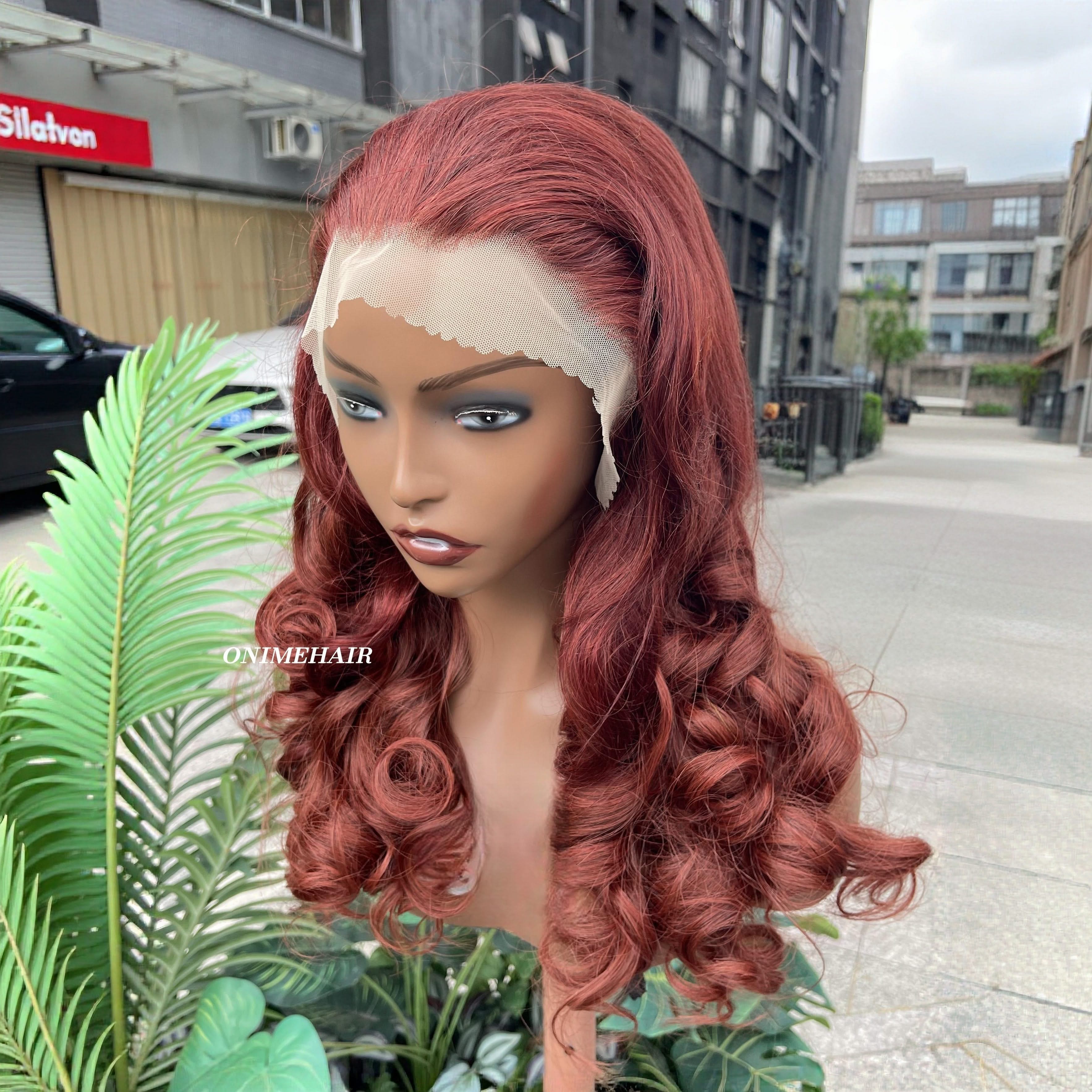 #33 Rose Wavy Frontal Transparent 13X4  Lace - Onime Hair