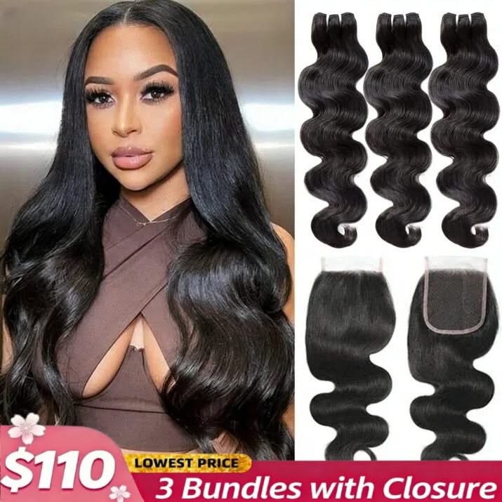 Body wave bundles 10A grade 100% human virgin hair extensions in natural texture by ONIMEHAIR.