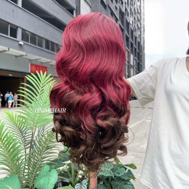 #99J/4 Rose Wavy Frontal Transparent 13X4  Lace - Onime Hair