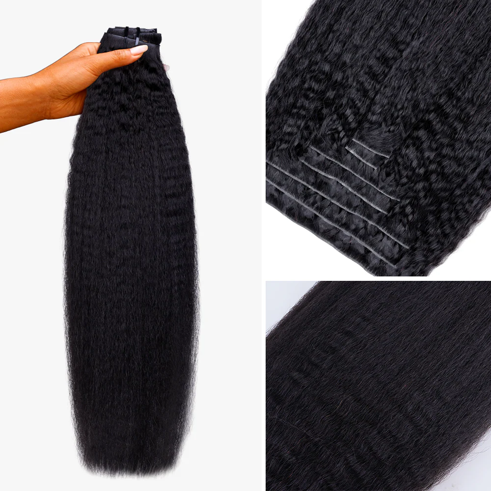 Onime Most Undetectable Seamless Clip in Hair Extensions Real Human Hair