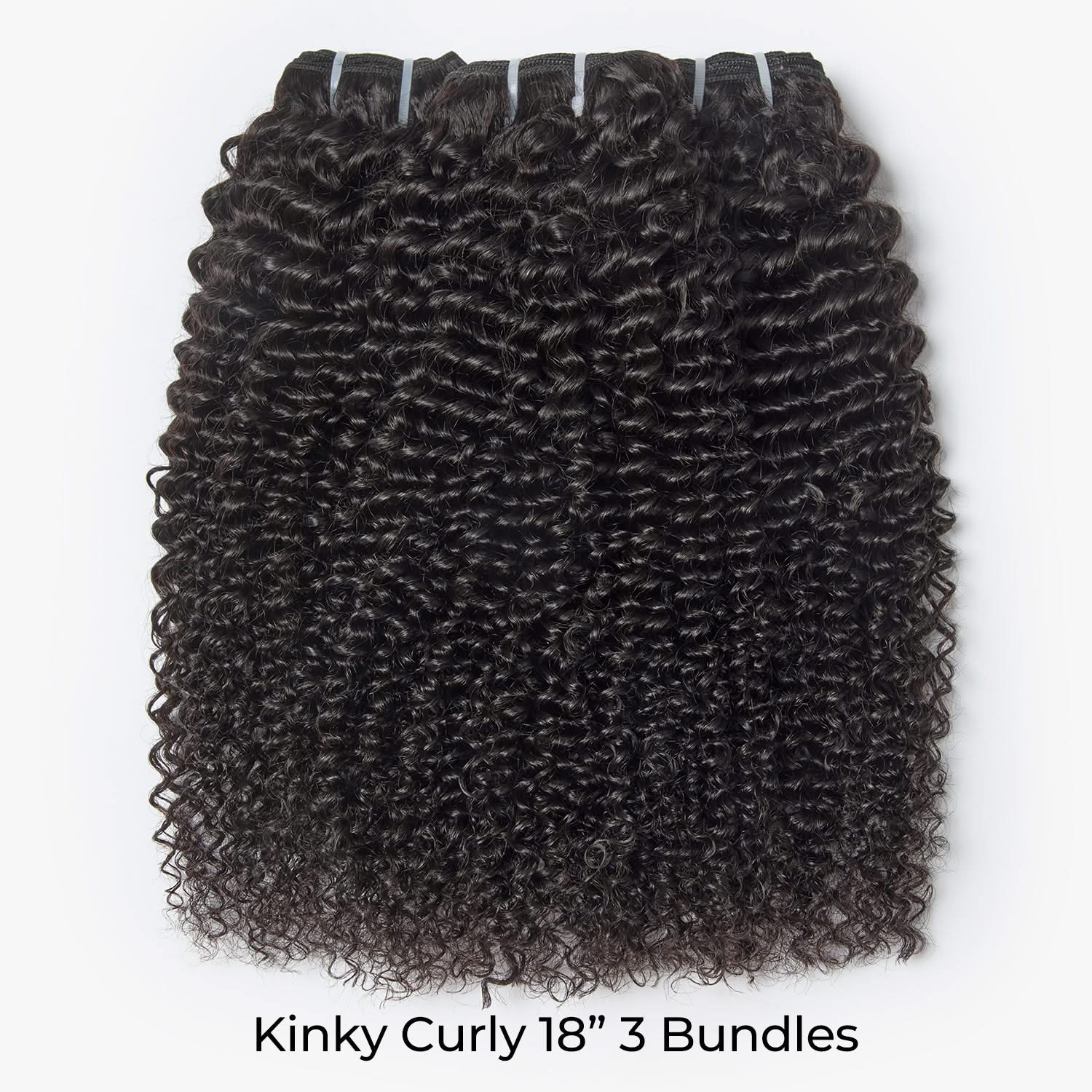 4C-friendly kinky curly hair bundles in natural black, showcasing tight, springy curls from 12 to 28 inches long.