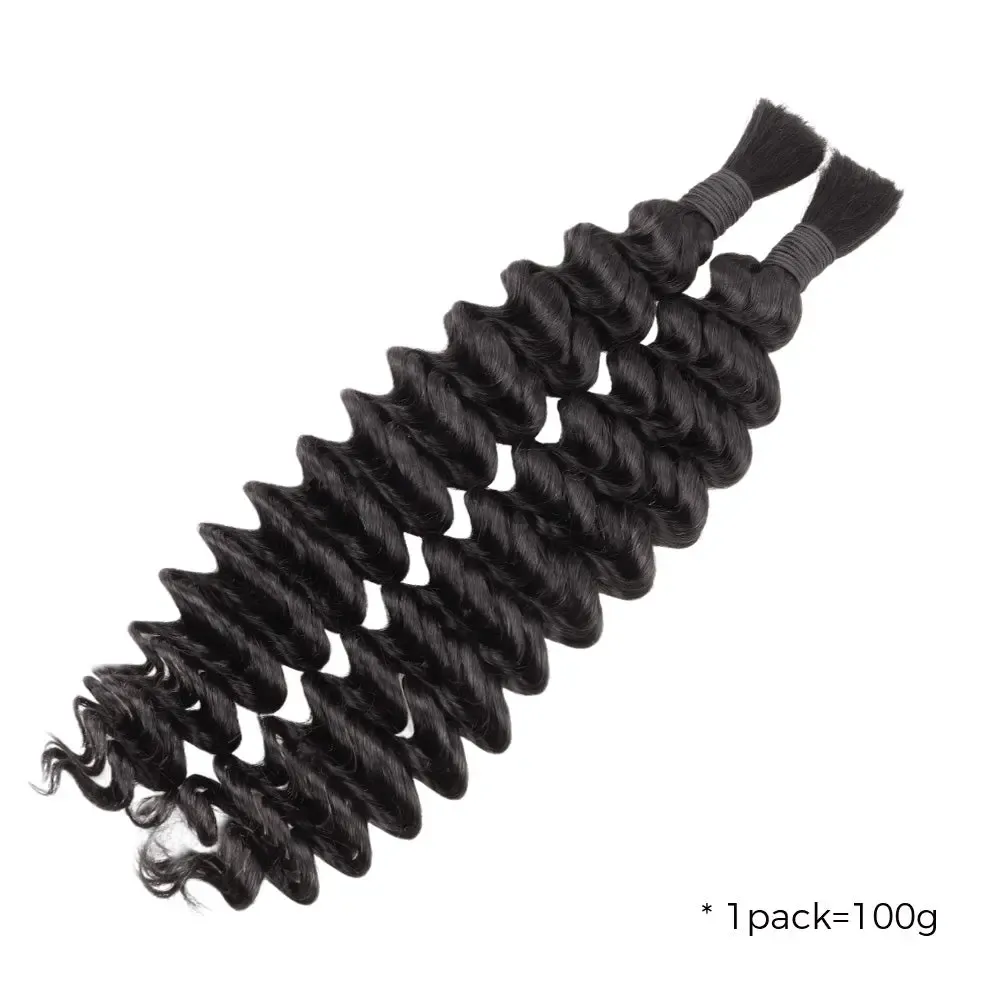 Onime Double Drawn Human Braiding Hair Bulk for Boho Braids Knotless Box Braid