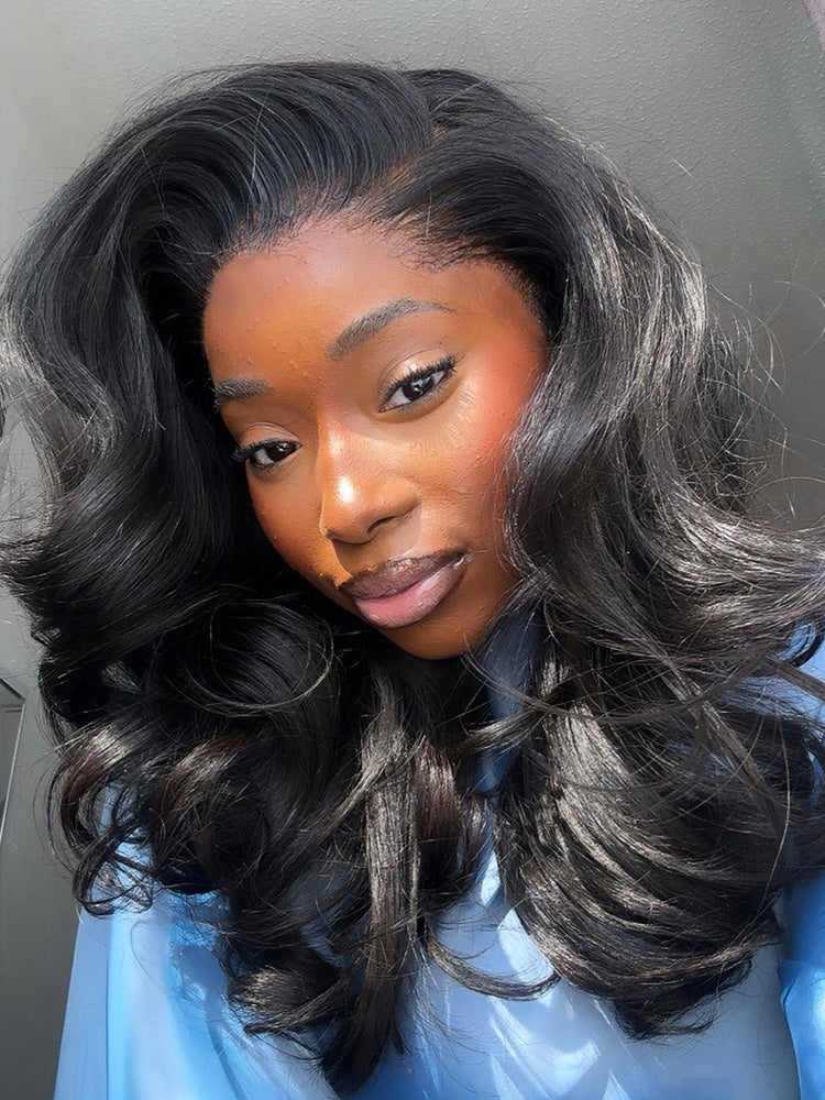 Onimehair™ 250% Density C Part Body Wave Wear Go Glueless Layer Cut Wig With Baby Hair