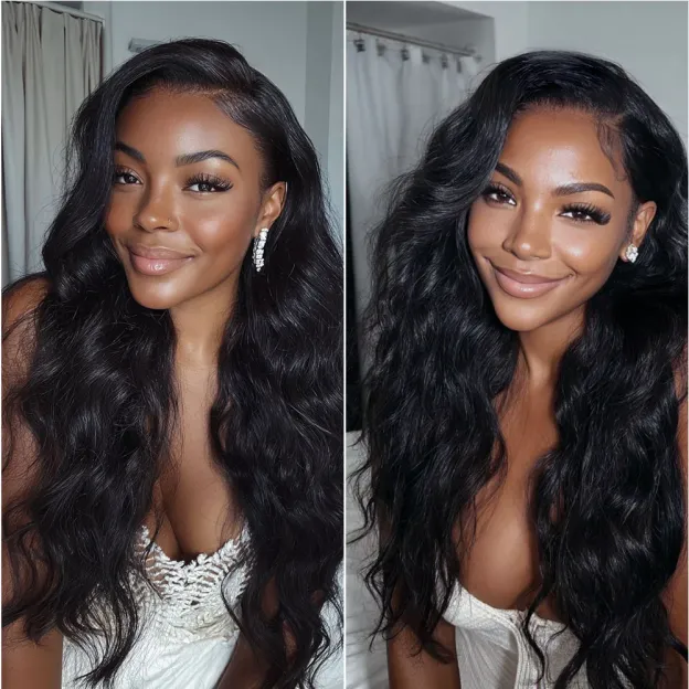 Onime Super Natural Seamless Clip in Hair Extensions Body Wave Real Human Hair