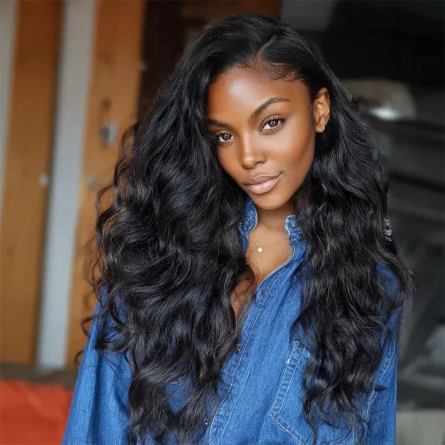 Onime Super Natural Seamless Clip in Hair Extensions Body Wave Real Human Hair
