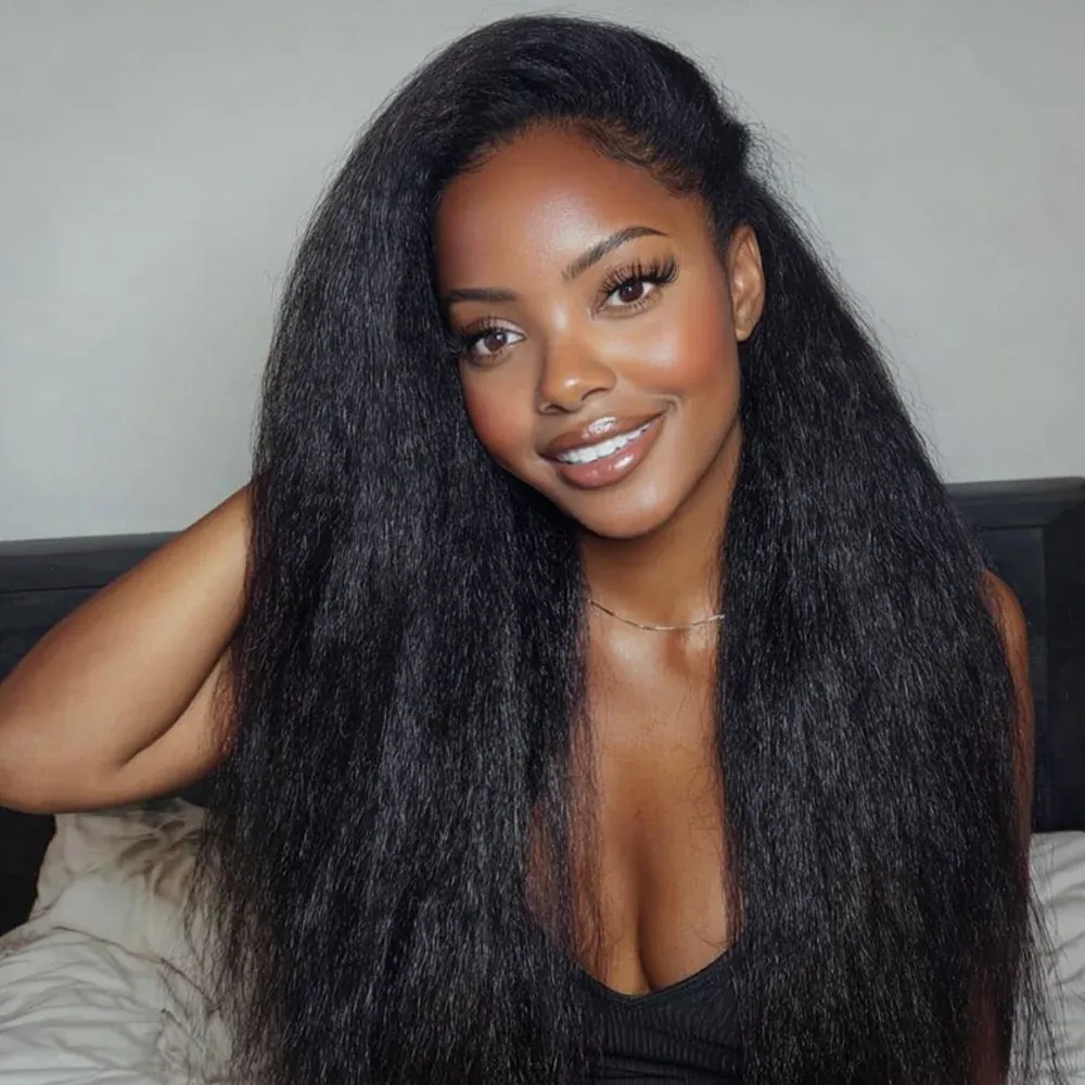 Onime Super Natural Seamless Clip in Hair Extensions Kinky Straight Real Human Hair