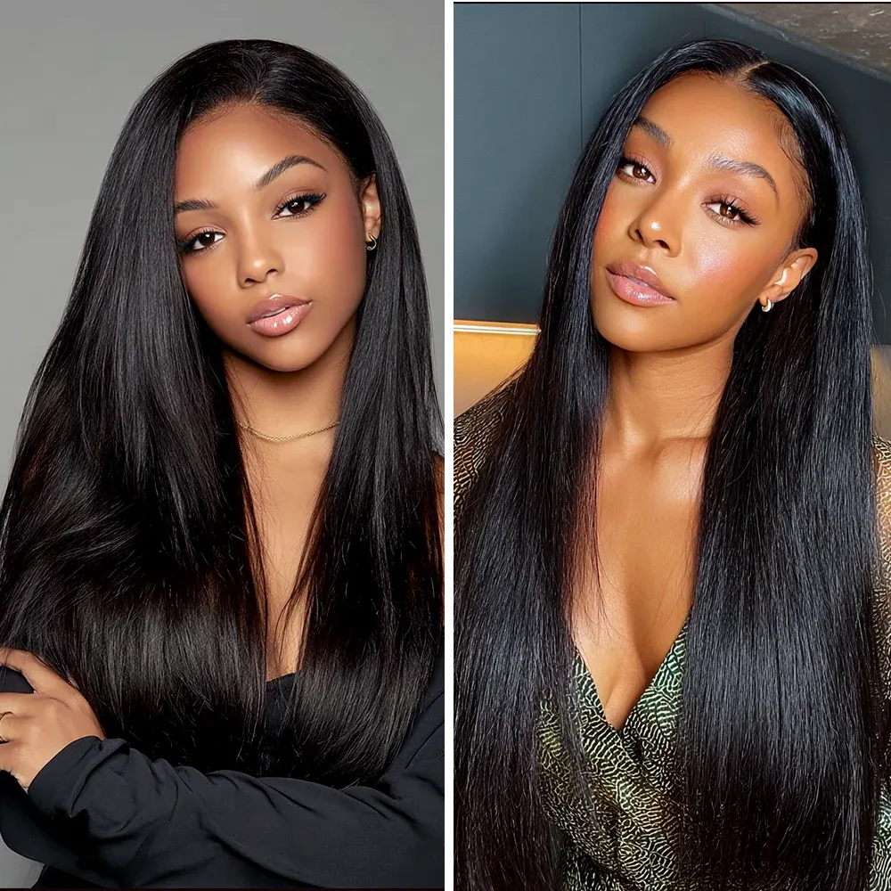Onime Super Natural Invisi Edge Seamless Clip in Hair Extensions Silky Straight Real Human Hair