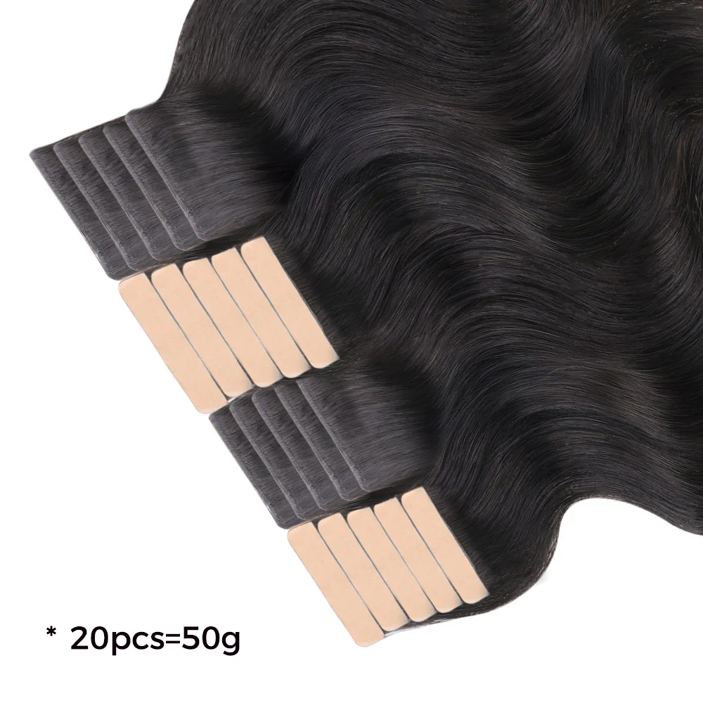 Onime Invisi Edge Seamless Tape in Hair Extensions Body Wave Virgin Human Hair