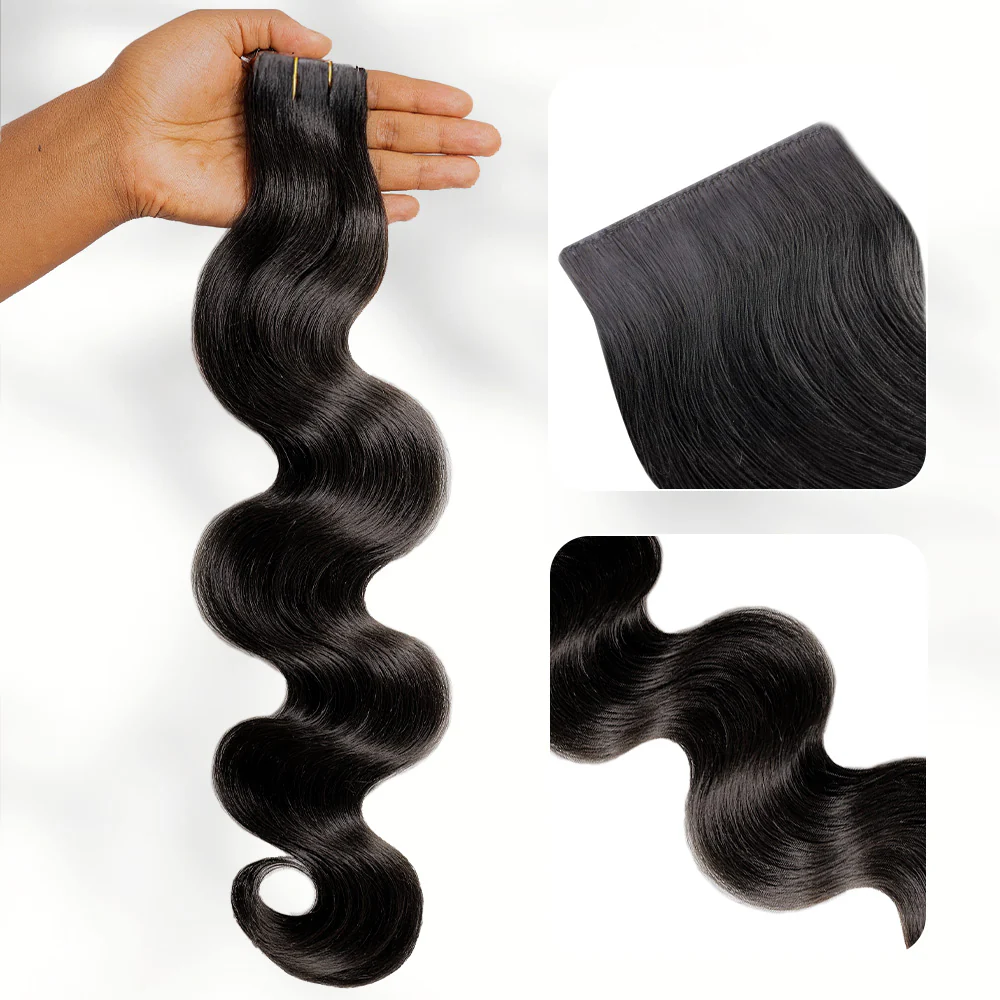 Onime Invisi Edge Seamless Tape in Hair Extensions Body Wave Virgin Human Hair