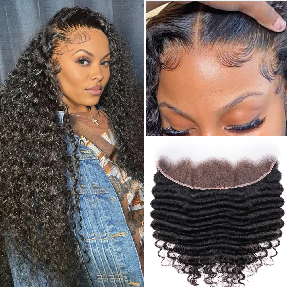 Onime 13X4 HD Lace Frontal Deep Wave Real Invisible HD Lace