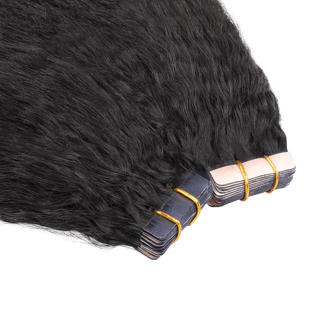 Onime Seamless Tape in Hair Extensions Kinky Straight Virgin Human Hair