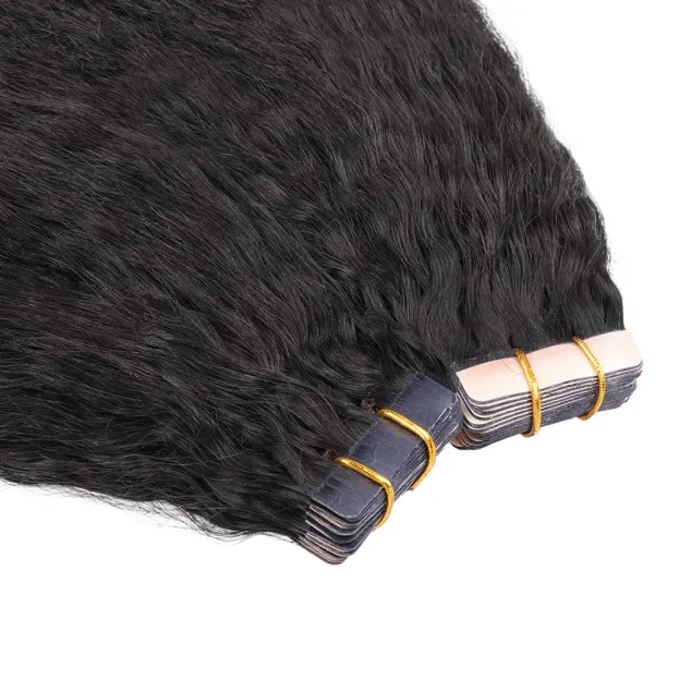 Onime Seamless Tape in Hair Extensions Kinky Straight Virgin Human Hair