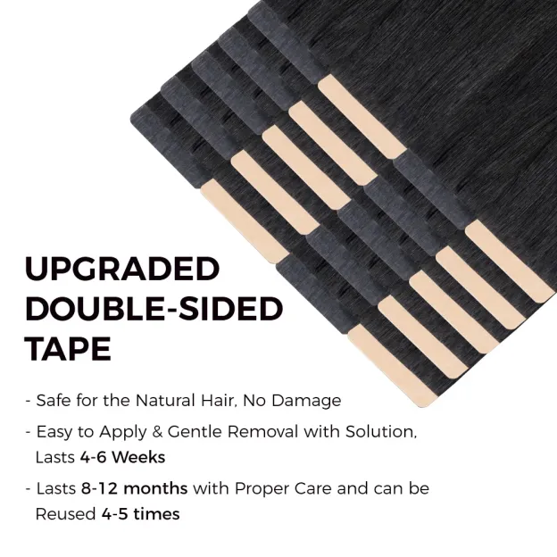 Onime Seamless Tape in Hair Extensions Kinky Straight Virgin Human Hair