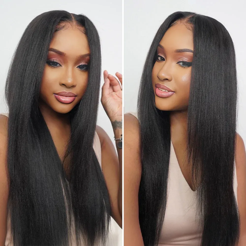 Onime Seamless Tape in Hair Extensions Yaki Straight Virgin Human Hair