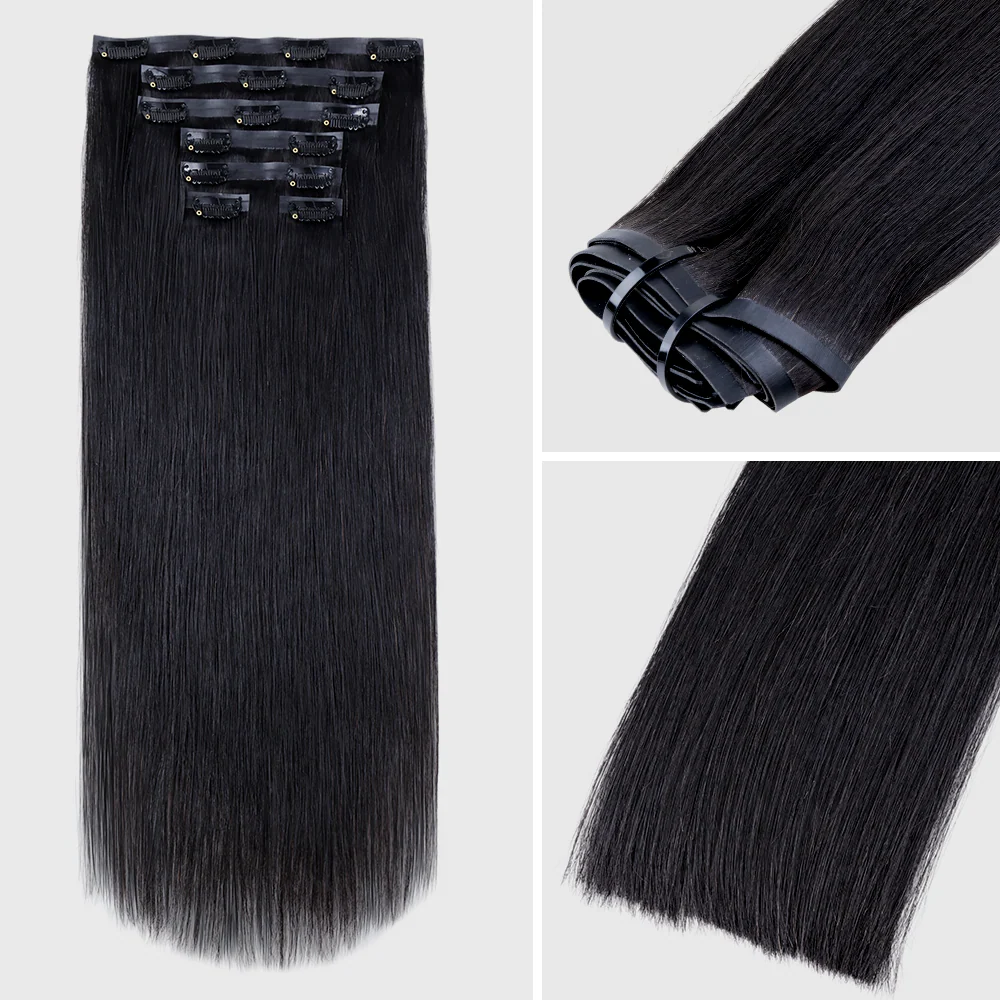 Onime Body Wave / Yaki Straight / Kinky Curly / Kinky Straight / Straight Ultra Seamless Clip in Hair Extensions