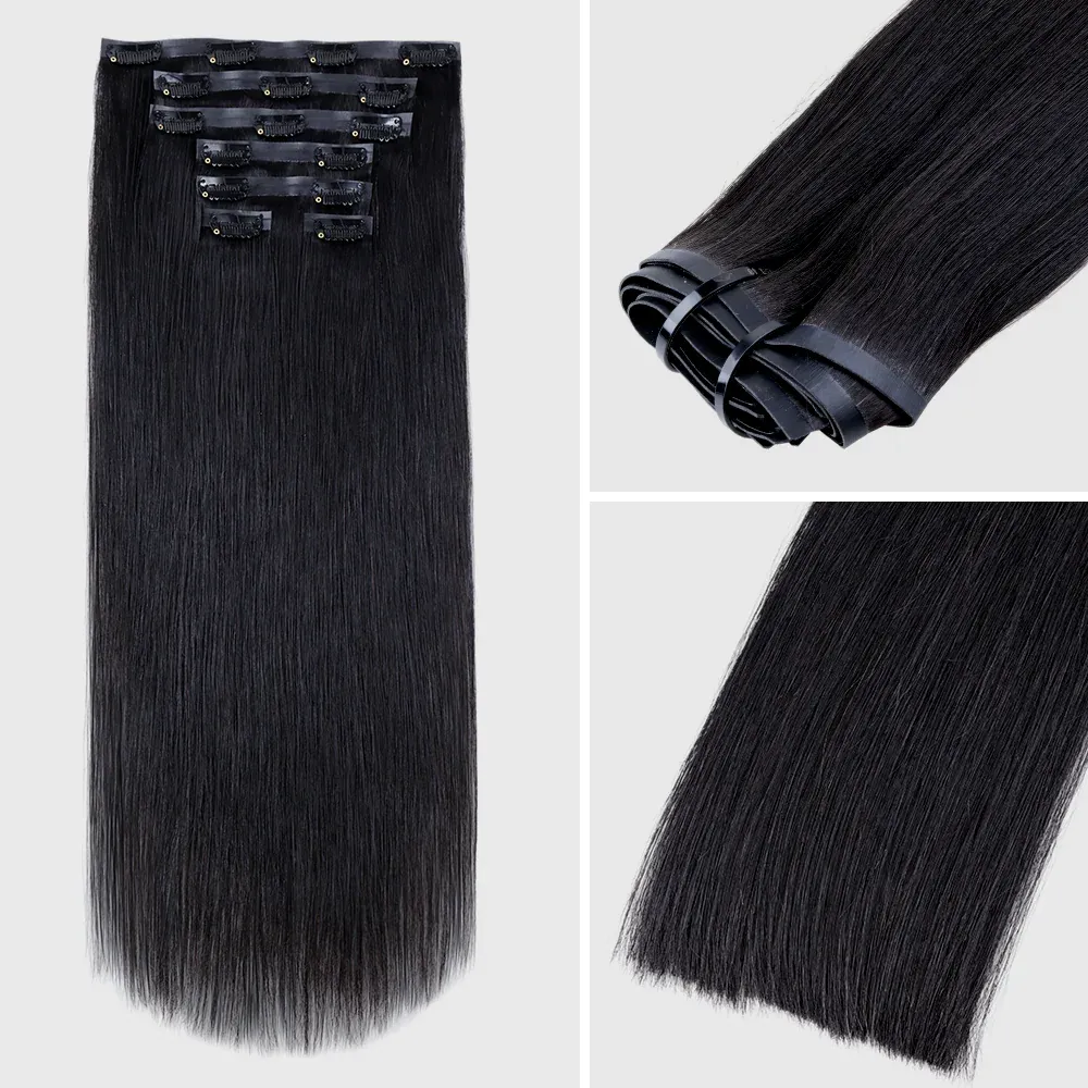 Onime Body Wave / Yaki Straight / Kinky Curly / Kinky Straight / Straight Ultra Seamless Clip in Hair Extensions