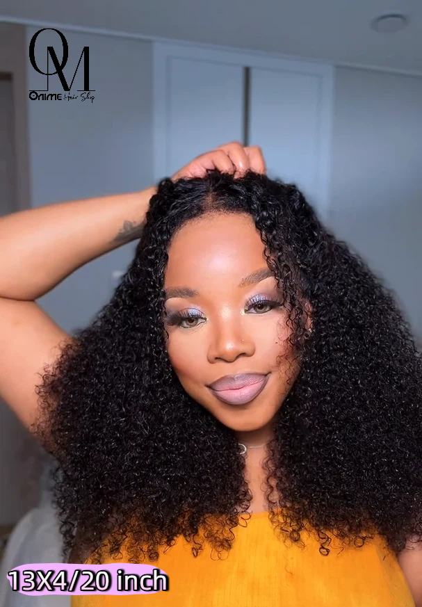 Kinky Edge Hairline Afro Kinky Curly Lace Front Wig Pre Bleached Real 4C Edges Glueless HD Lace Human Hair Wigs