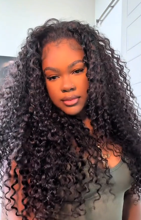 Onimehair™ 3 In 1 Half Wig Water Wave Glueless Install Half Wig With Adjustable String Beginner Friendly 250%Density