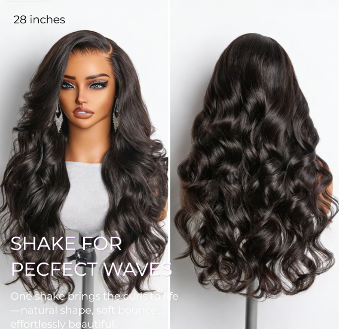 NatureMAX™   Density Loose Wave Glueless  HD Lace Front Wig Human Hair Pre-Cut Lace Flexi-Fit Drawstring Cap - Onime Hair
