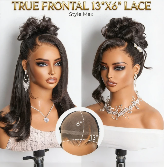 NatureMAX™   Density Loose Wave Glueless  HD Lace Front Wig Human Hair Pre-Cut Lace Flexi-Fit Drawstring Cap - Onime Hair