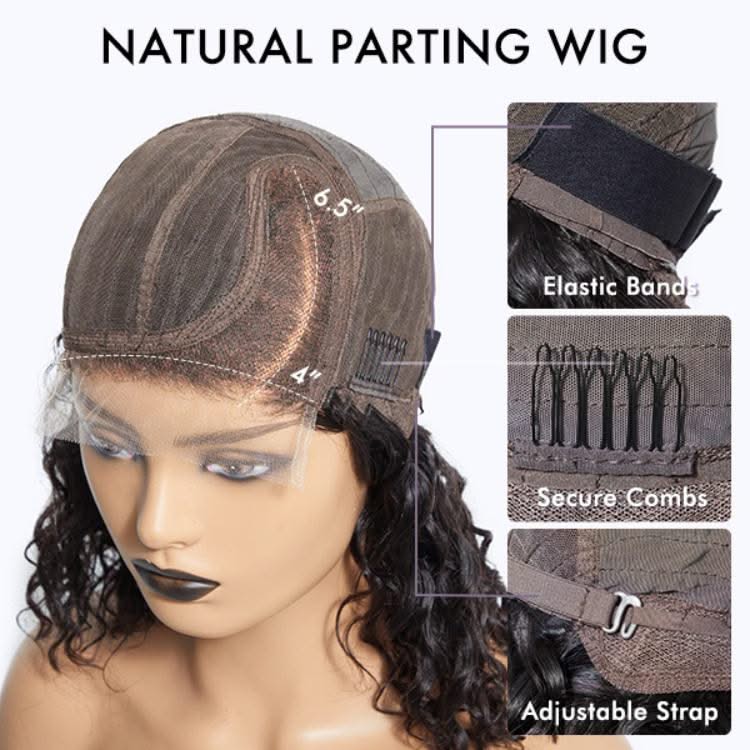 Onimehair™Mature Boss Pixie Cut with Swept Bangs Glueless Minimalist HD Lace Bob Wig - Onime Hair
