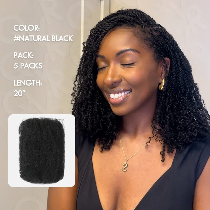 Onimehair™ Dark Orange Afro Kinky Bulk Hair Extensions For Braiding Dreadlock Human Hair - Onime Hair
