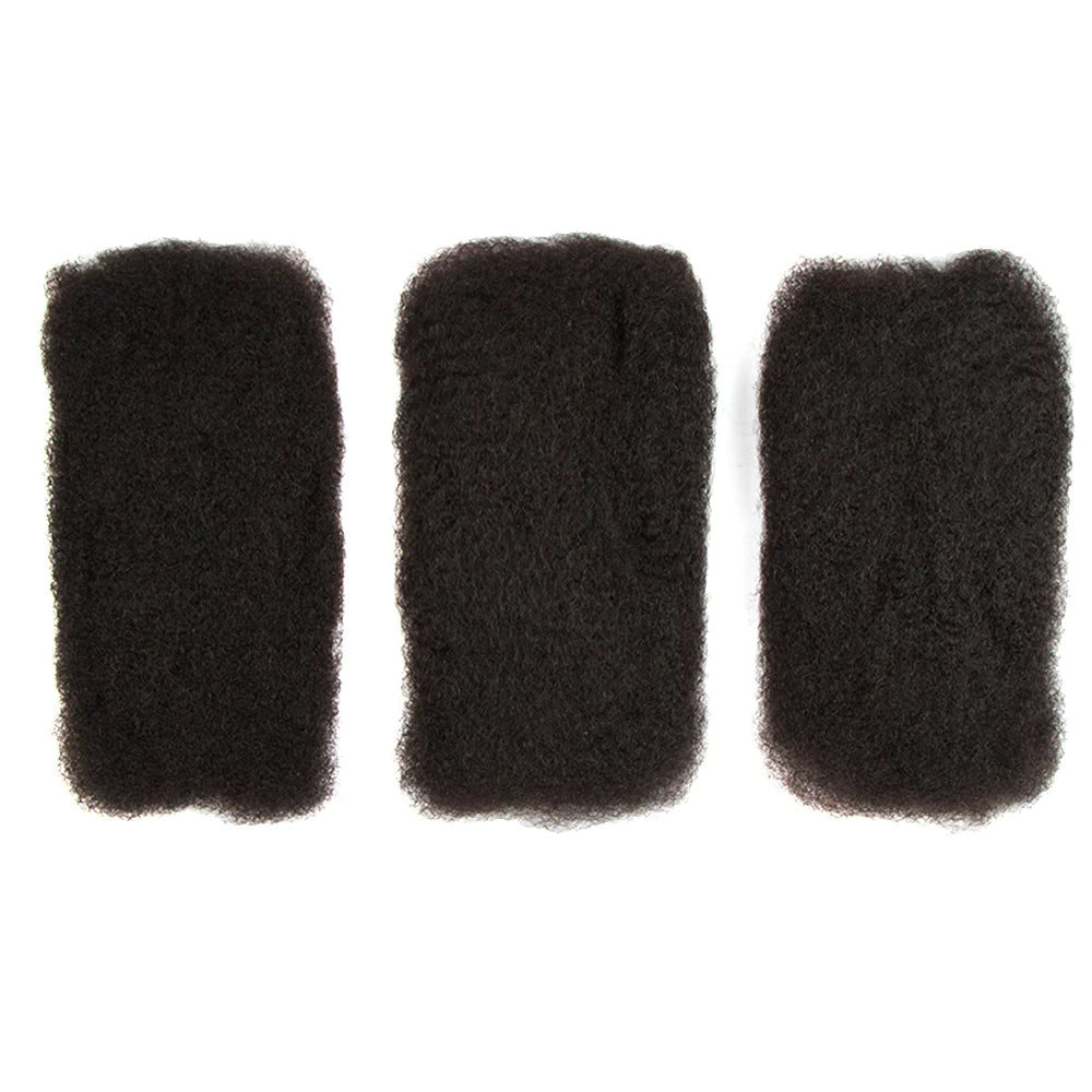 Onimehair™ Natural Black+Auburn Brown Two Colors Afro Kinky Bulk Human Hair For Braiding DreadLock
