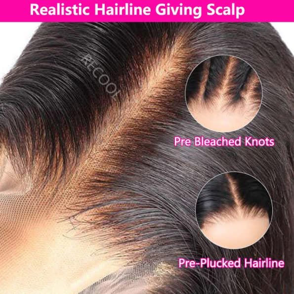 Short Loose Wave Bob Human Hair Wig 5×5 HD Pre-Cut Lace Glueless Blonde Highlight Color Bleached Knots - Onime Hair