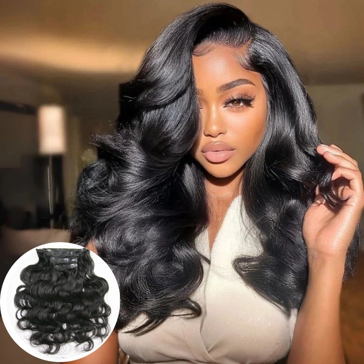 Natural Body Wave Clip-Ins Soft & Thick Instantly Longer Hair
