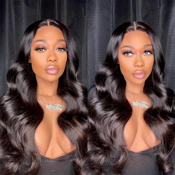 Pull Go Glueless Loose Body Wave 6×5 13×6 HD Lace Drawstring Human Hair Wig Pre Bleached Knots