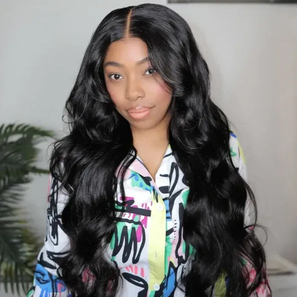 Pull Go Glueless Loose Body Wave 6×5 13×6 HD Lace Drawstring Human Hair Wig Pre Bleached Knots